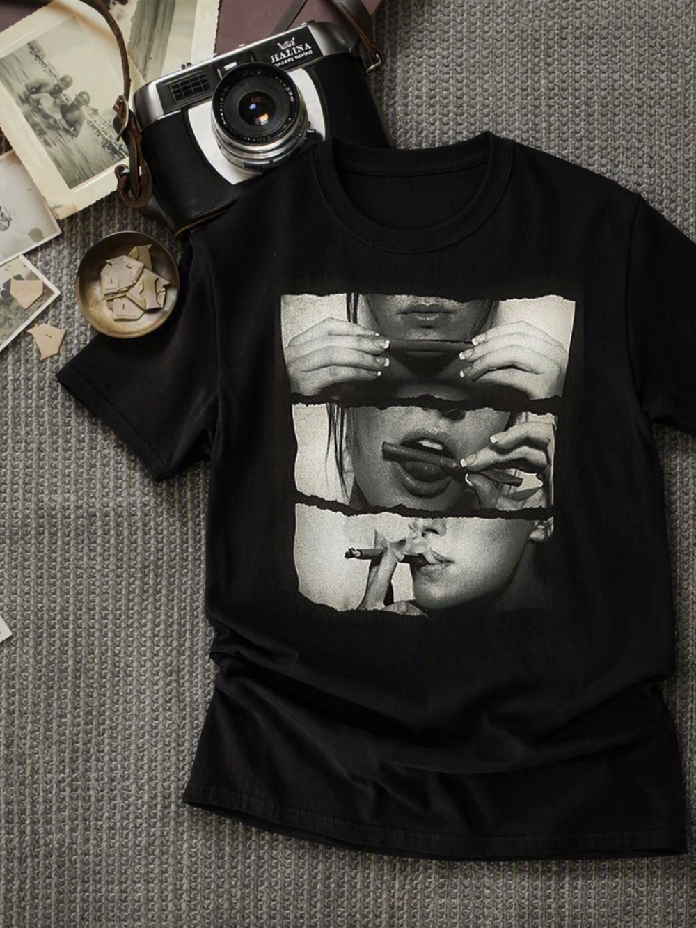 Smoking Sequence Shirt, Cinematic Grunge Graphic Women’s Tee